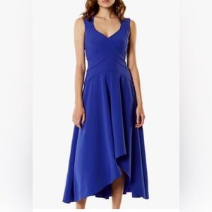 Karen Millen Royal Blue High Low Evening Gown Size 10 NWT